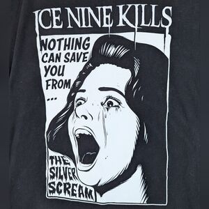 Ice Nine Kills Band 2018 Tour Shirt Heavy Metal XL Black Metalcore Silver Scream